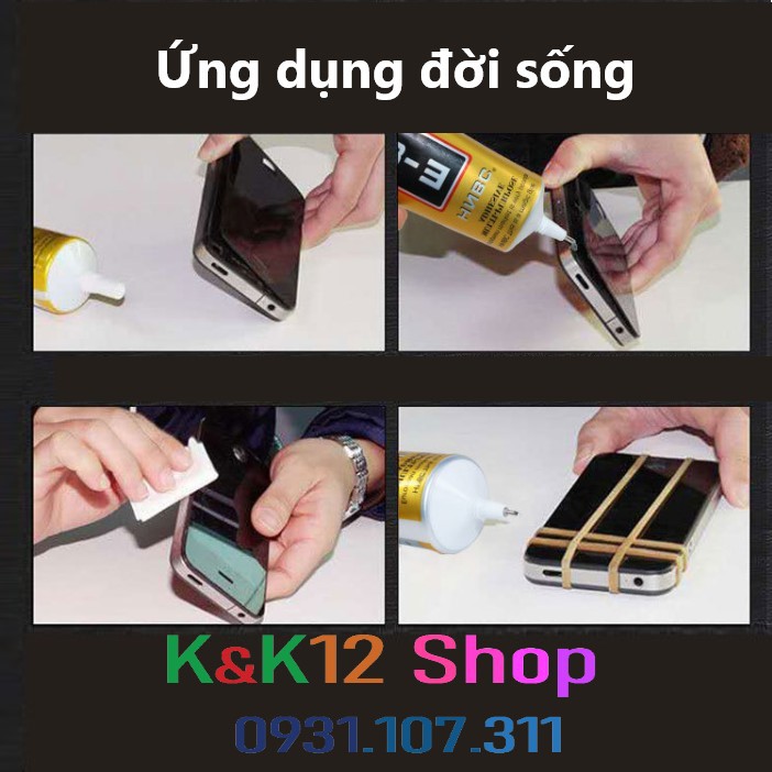 Keo đính đá, kim cương trang sức E-8000, Keo dán ron, keo dán màn hình, kính,linh kiện điện thoại và các chi tiết nhỏ.