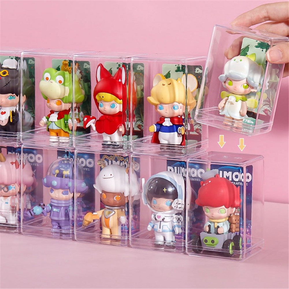 Cod Qipin Hộp Trưng Bày Mô Hình Búp Bê Bằng Acrylic Nhám Trong Suốt Chống Bụi Có Giá Đỡ Trưng Bày