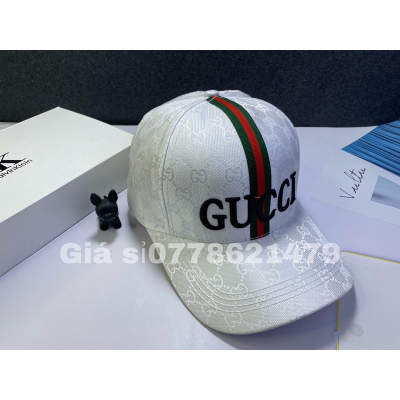 [Mã FAMARAL1 giảm 10K đơn 50K]Nón kết trắng dây thẳng thêu gusi bao chất