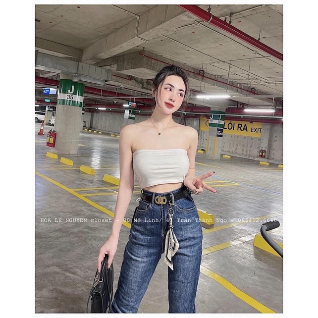 QNU121 - QUẦN JEANS BOY NỮ XANH KHUY GẤU M501