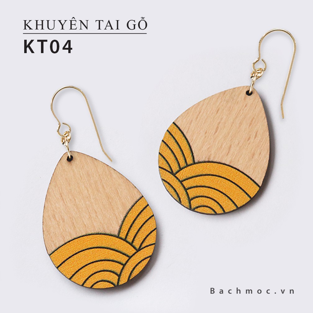 Bông tai gỗ Vintage