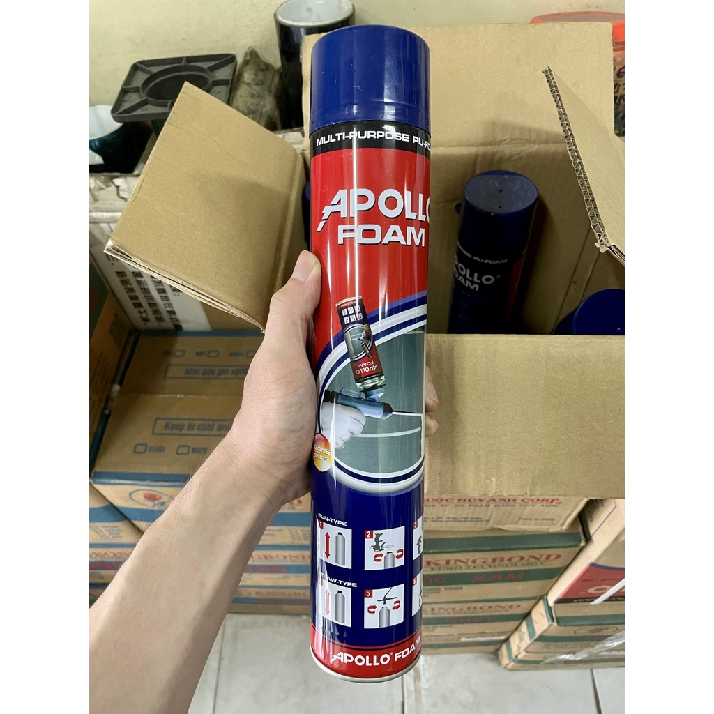 Keo bọt nở Apolo Foam siêu dính dùng vòi