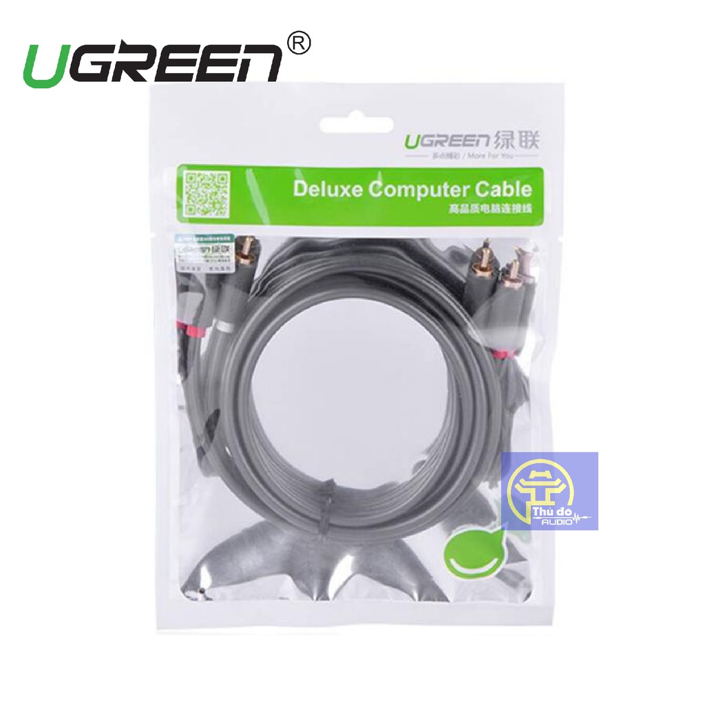 Cáp Audio 2 đầu AV/RCA bông sen hàng chính hãng UGREEN AV104 dài từ 1M-3M