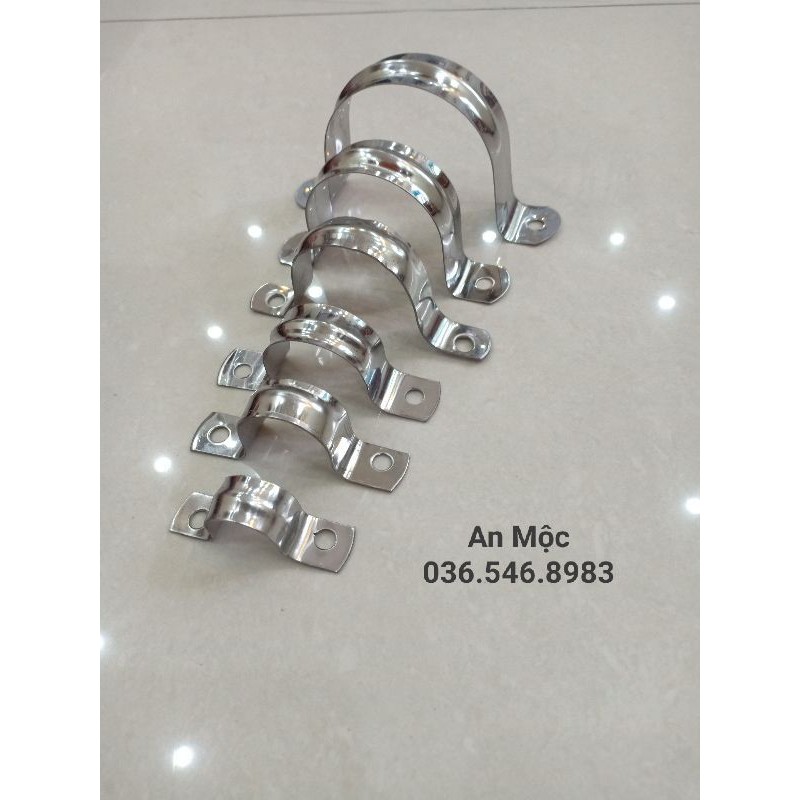 [AN MỘC] 100 cái đai ôm ông nước inox, cùm ôm ống nước size 21-110