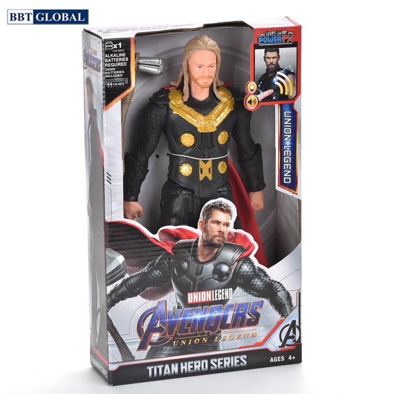 Đồ chơi mô hình siêu nhân BBT GLOABL 30cm có đèn và nhạc - Thần sấm Thor 21008-LS