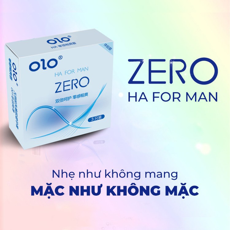 Bao Cao Su Siêu Mỏng OLO Feeling Ultrathin 10 BCS Tặng Bao Cao Su OLO HA For Man 3 BCS