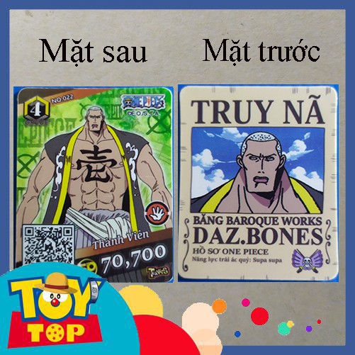 [Một Thẻ ] Thẻ Toonies One Piece phiên bản truy nã việt hóa - đời đầu ( truy lùng kho báu ): Tổng hợp 2 thẻ 2nd