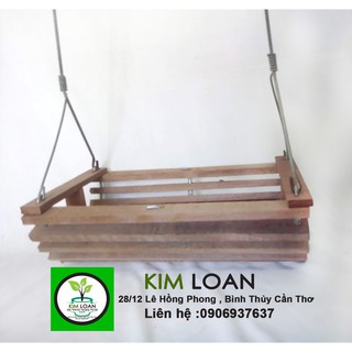 Combo 2 chậu lan gỗ xích đu 27x16cm