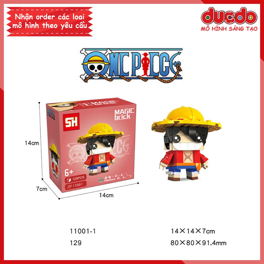 Brick Headz nhân vật trong One Piece Đảo hải tặc - Đồ chơi Lắp ghép Mini Minifigures Mô hình BrickHeadz Sanhe SH 11001