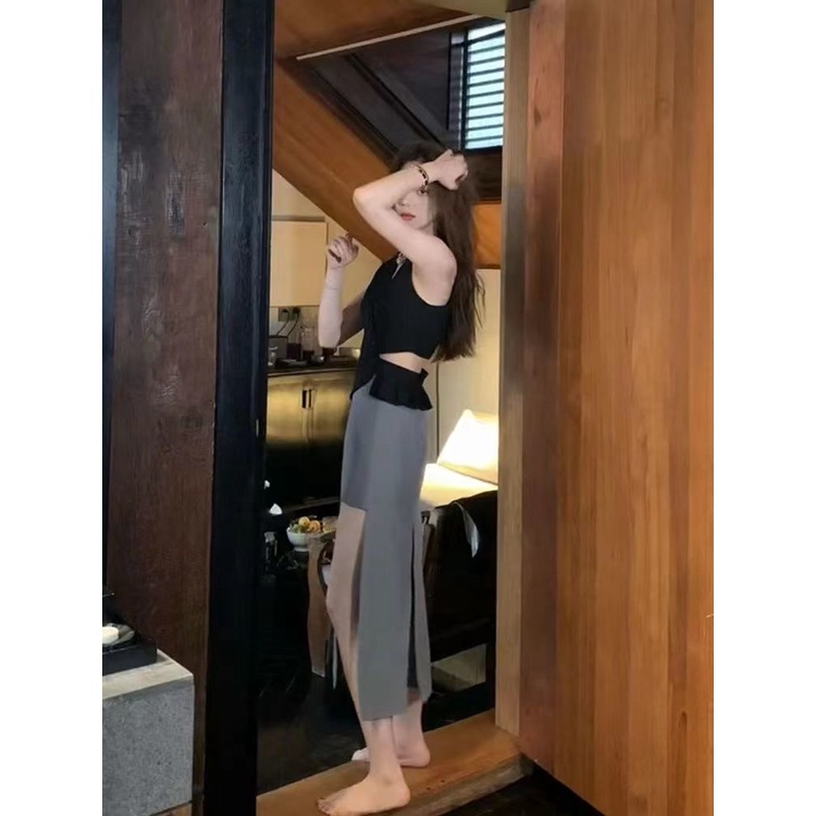 Bán Chạy!F &amp; X Áo Khoác Vest Không Tay Dáng Ngắn Màu Đen Thời Trang Mùa Hè Cho Nữ