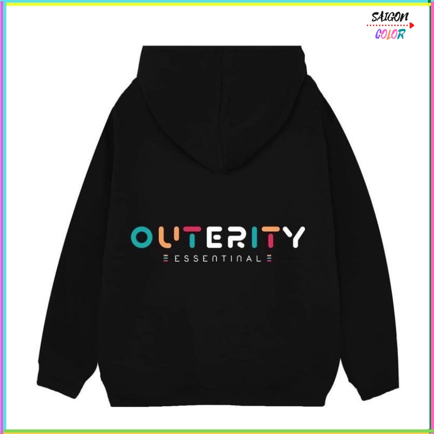 ÁO KHOÁC HOODIE OUTERITY DÀI TAY ĐEN SAIGONCOLOR