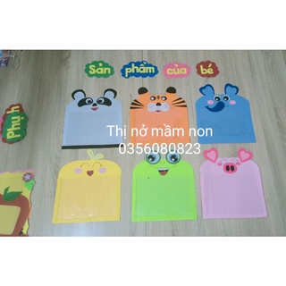 Góc sản phẩm của bé bằng nỉ, tranh góc mầm non