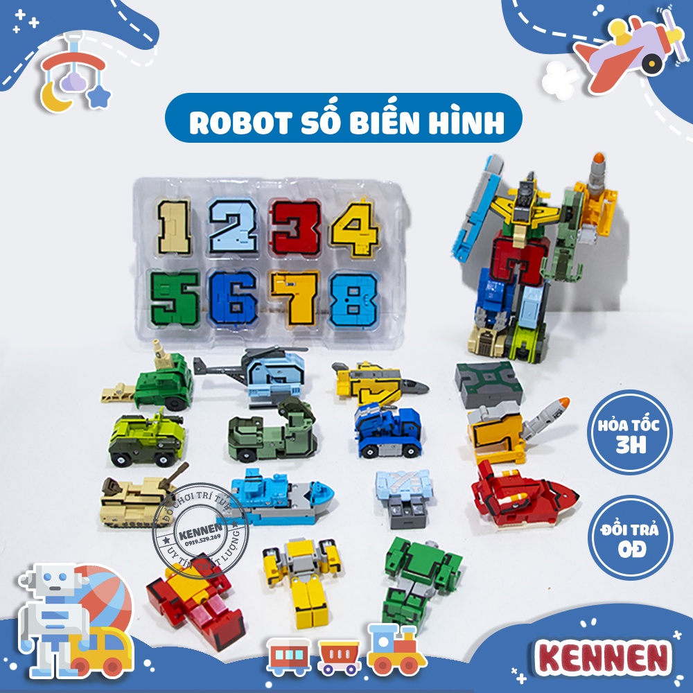 Robot số và dấu biến hình người máy bằng nhựa ABS