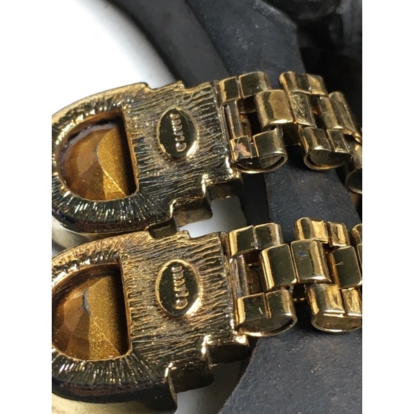 Bông tai xỏ vintage Craft- thiết kế Art Deco đính rhinestone