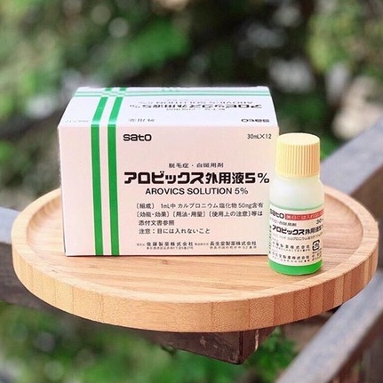 TINH CHẤT MỌC TÓC SATO AROVICS SOLUTIONS 5% NHẬT BẢN - FULL HỘP (12 CHAI)