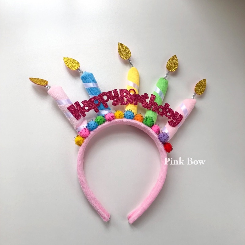 Cài Tóc Sinh Nhật Chữ Happy Birthday/HPBD và có Cây Nến/Lò Xo/Vương Miện đủ màu sắc