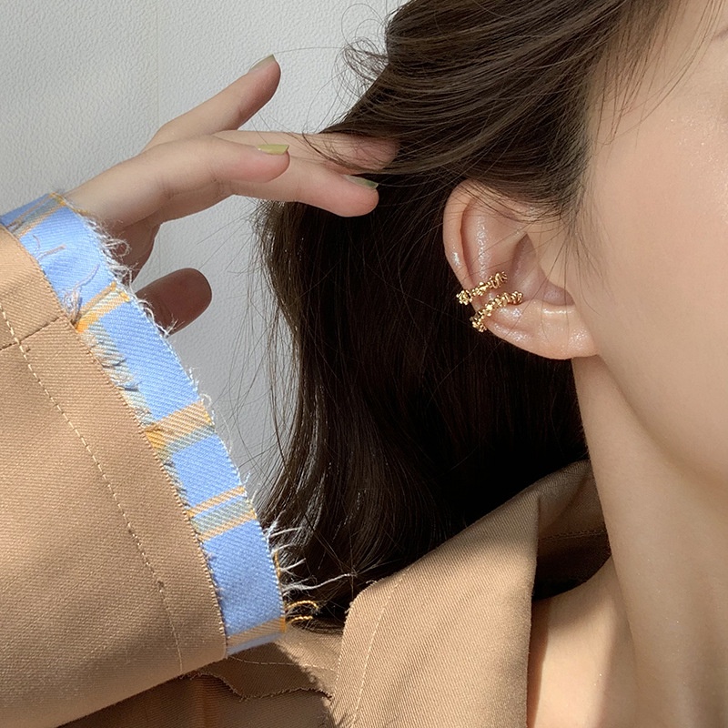 (0557) Khuyên Kẹp Vành Tai Xoắn Hàn Quốc Sáng Tạo Phong Cách