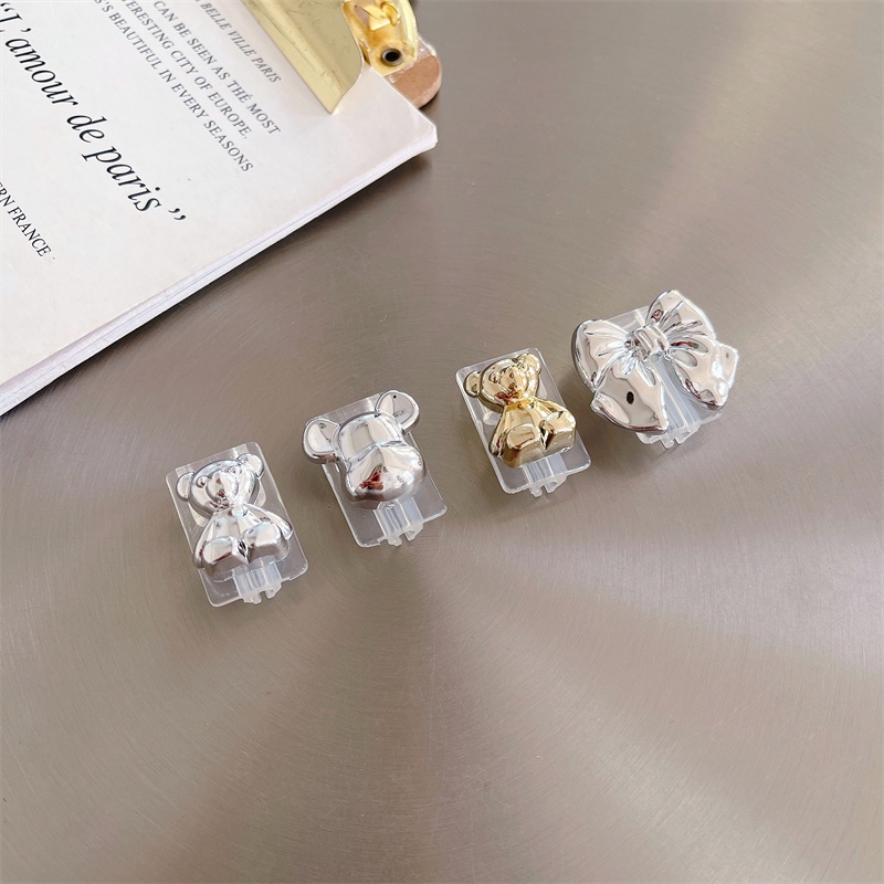 Dụng Cụ Quấn Bảo Vệ Dây Cáp Sạc USB Hình Gấu Hoạt Hình Dễ Thương Cho Tất Cả Điện Thoại