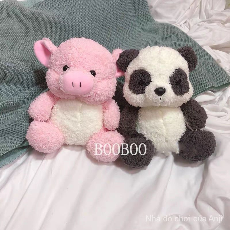 Thú Nhồi Bông Hình Gấu Trúc / Khỉ / Thỏ / Gấu Trúc Mềm Mại Phong Cách Hàn Quốc Cho Bé Gái