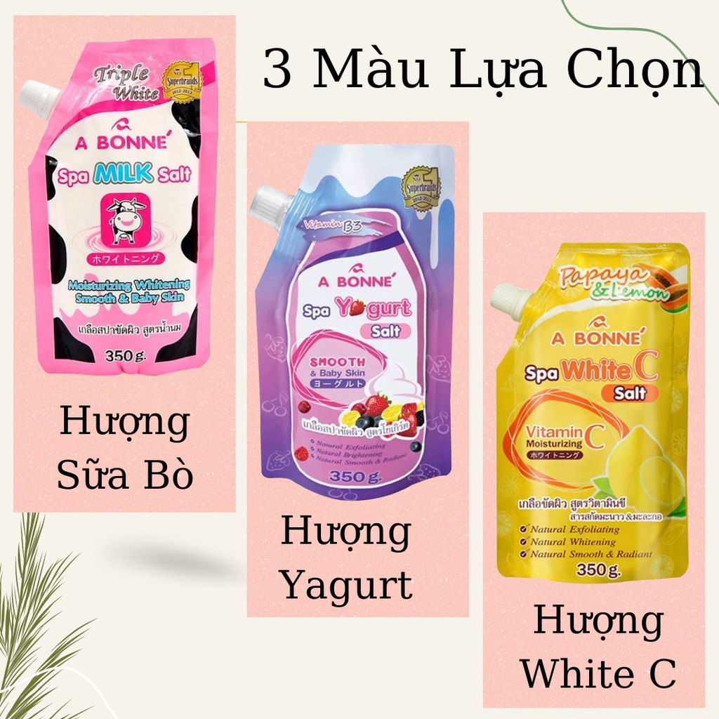 Muối tăm sữa bò abonne - tẩy tế bào chết body và da mặt thái lan hương sữa tươi 350g