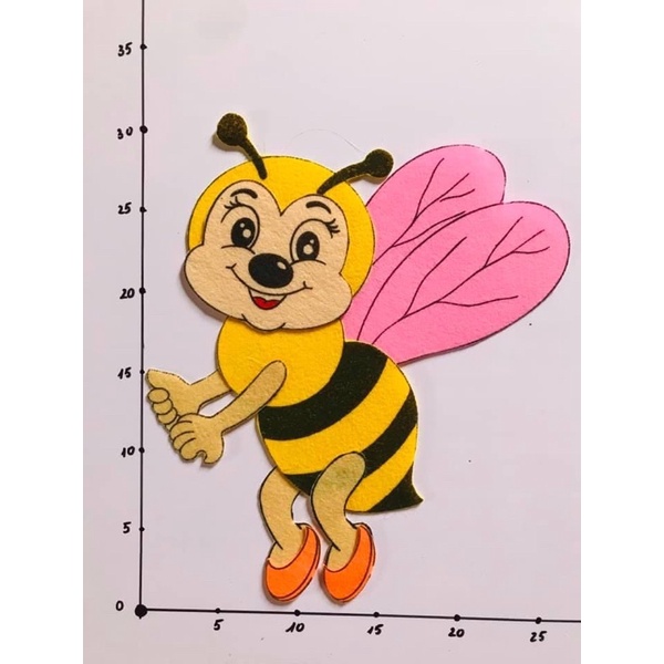 Hình nỉ rời Bé ong vàng