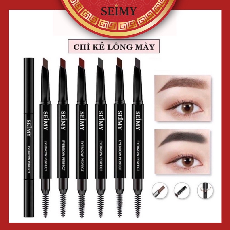 Chì kẻ mày Seimy - Eyebrow Perfect 2 đầu không thấm nước