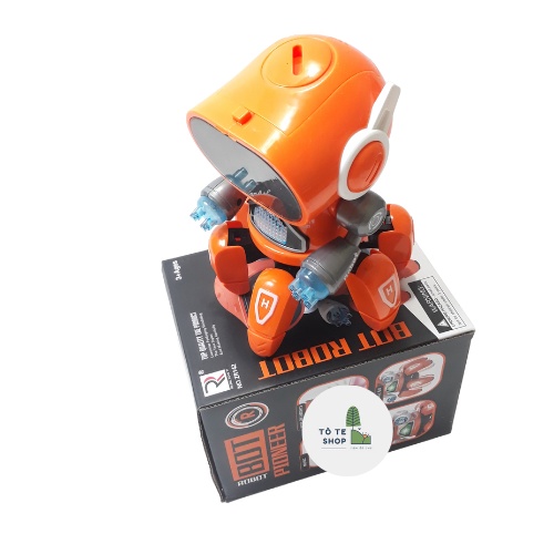 Đồ chơi robot nhảy múa theo điệu nhạc, Robot thông minh gắn đèn Led phát sáng vui nhộn, đồ chơi robot cho bé trai