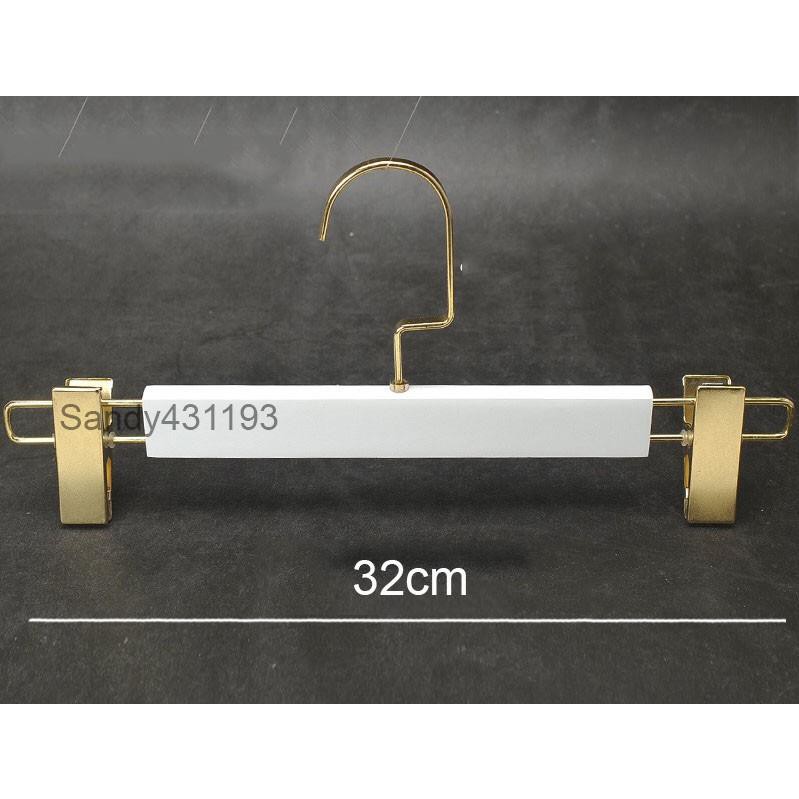 Móc Kẹp Gỗ Đầu Móc Và Đầu Kẹp Xi Mạ Vàng 32cm (1 móc)