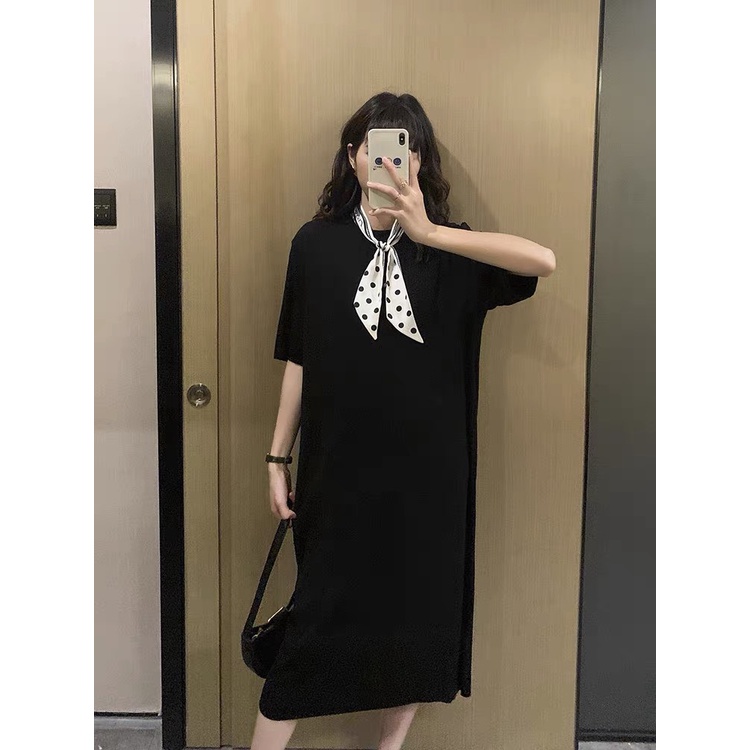 Váy Len MIA 1992 montoghi cao cấp  - váy len bầu basic cổ tròn tặng khăn hàng quảng châu loại 1 chất dày mịn | BigBuy360 - bigbuy360.vn