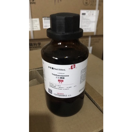 Hóa chất TriethanolAmine TEA chai 500ml C6H15NO3 Trolamine Nitrilotriethanol triethanolamin triethanol amine