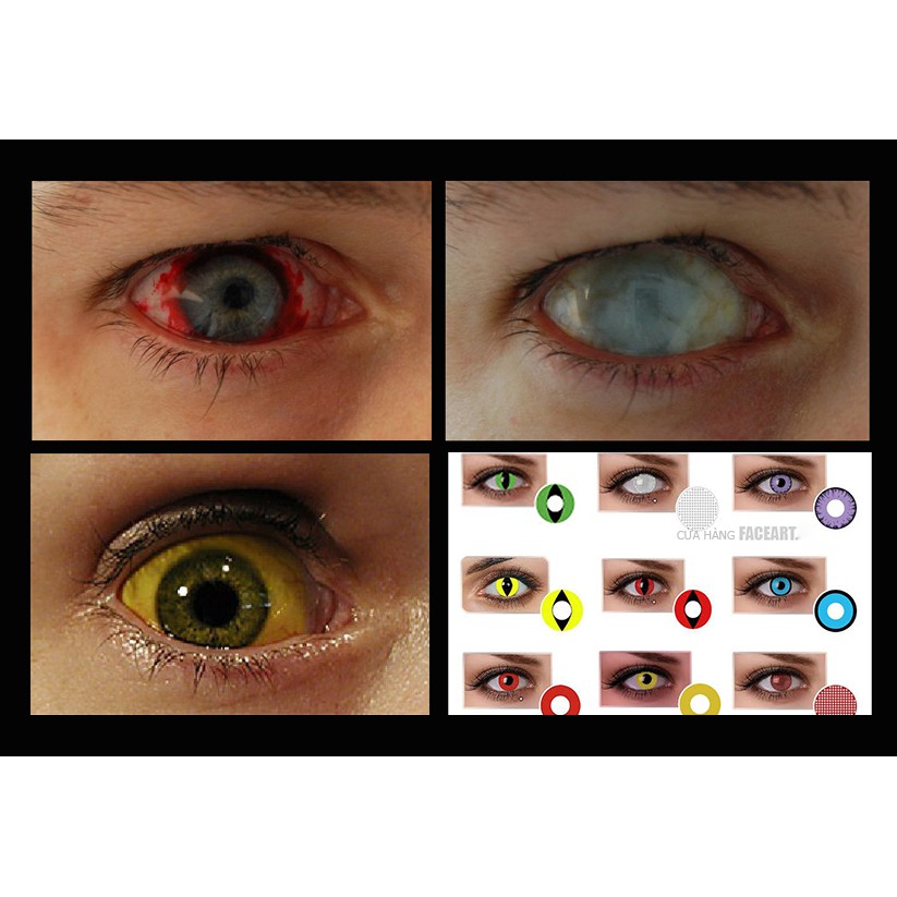 KINH ÁP TRÒNG KINH DỊ - LENS MẮT KINH DỊ - LENS MẮT HÓA TRANG -  LENS COSPLAY - CONTACT LENS - KÍNH ÁP TRÒNG MÀU TRẮNG