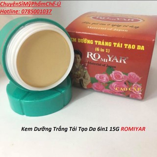 Kem dưỡng trắng tái tạo da 6in1 15g romiyar