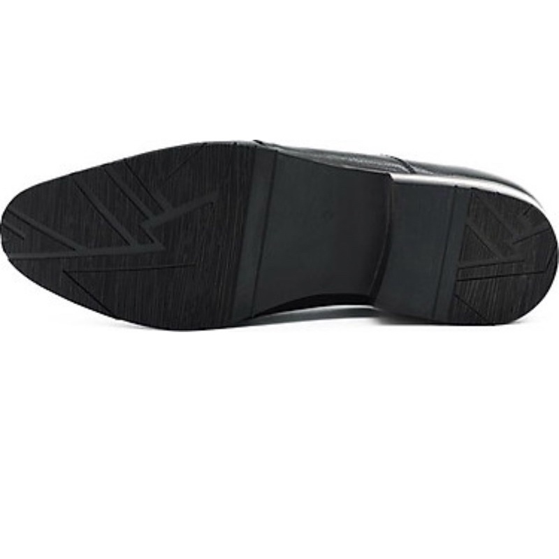 Giày Tây Nam Thủ Công Da Bò Thật K T Black - GKT5166-01 - Đen - Size 43 -Chính Hãng-New