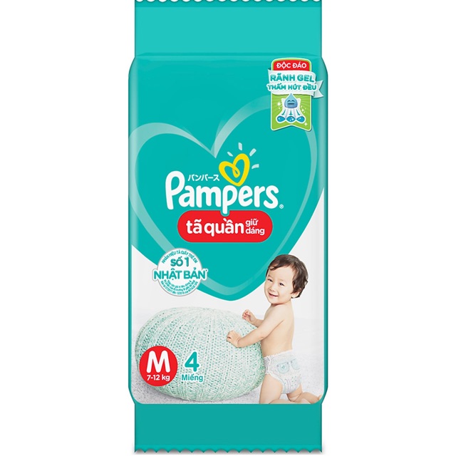 Tả quần Pampers giữ dáng M4/L4 (4 miếng)