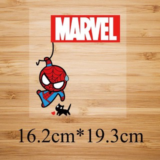 Decal chuyển nhiệt ủi áo - mẫu ''người nhện & chữ marvel''