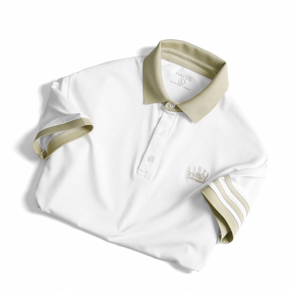 Áo Thun Polo Nam cổ bẻ CROWN xanh vải Cá Sấu Cotton cao cấp chuẩn form – HAFOS
