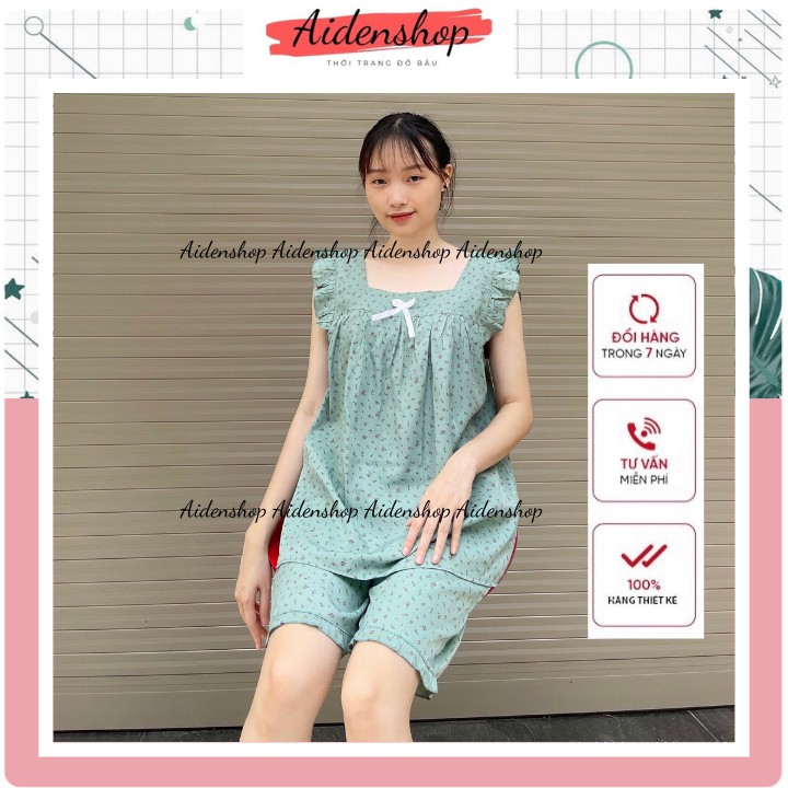 Bộ bầu mùa hè chất mát chất đũi mát bộ bầu sát nách