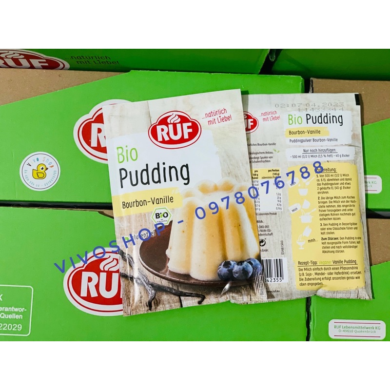 [RUF] Pudding hữu cơ vị vani Đức
