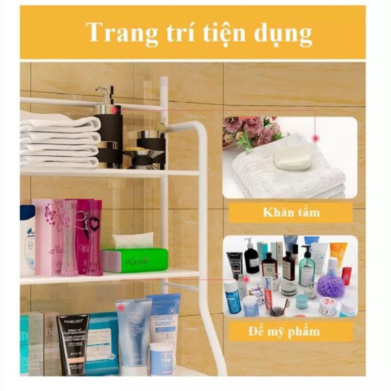 Kệ sau TOILET. Kệ nhà tắm 3 tầng thông minh. Kích thước 165x55x25cm. Sang trọng, tiết kiệm không gian