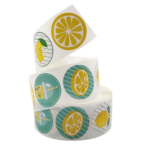 Cuộn 500 tem nhãn dán sticker khích lệ khen thưởng học tập cho bé yêu với nhiều họa tiết kèm slogan, Sticker Thank you