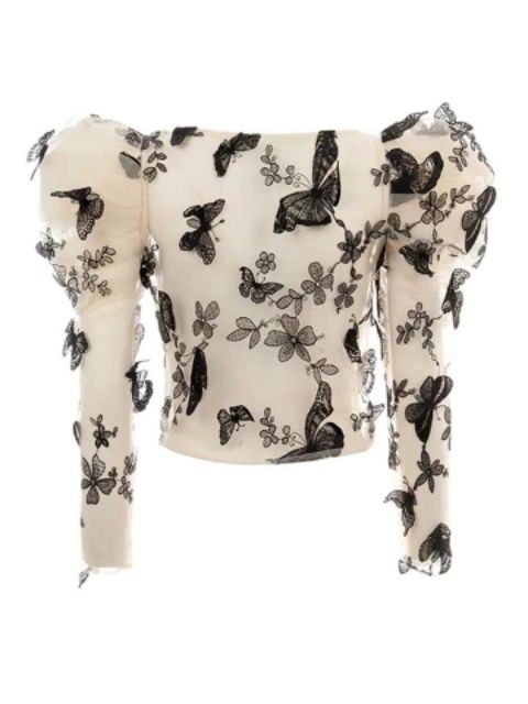 Vải lưới thêu 3d