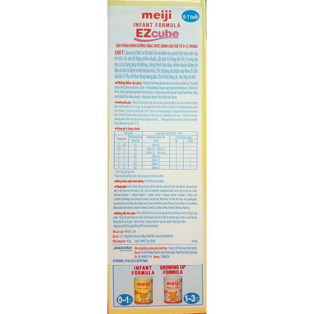 [bán lẻ] Sữa meiji số 0 dạng thanh lẻ 27g/thanh (hàng nhập khẩu)