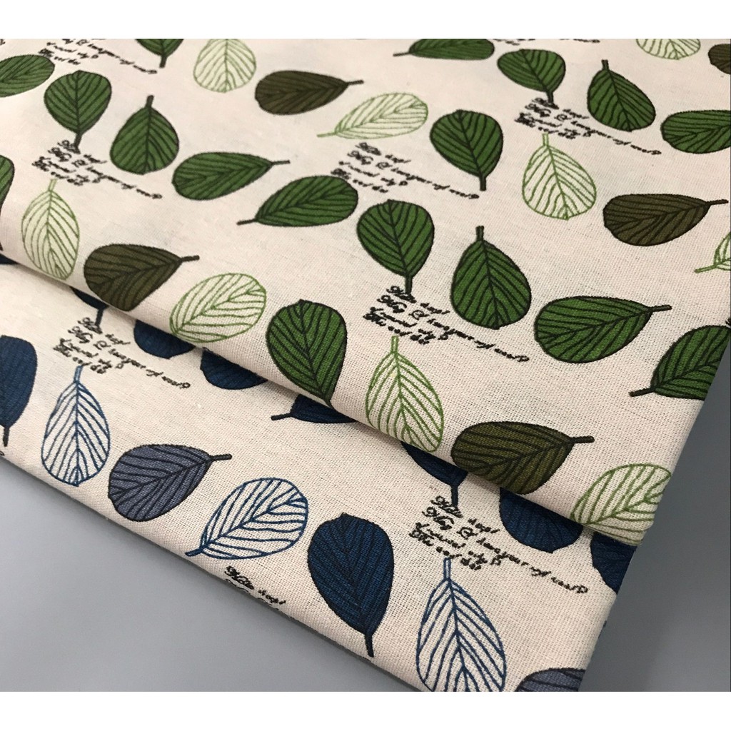 Vải linen họa tiết Lá Bodhi V-E04