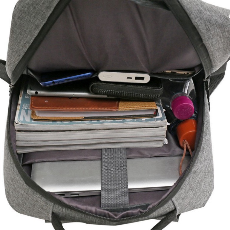 [HÀNG XỊN] Balo laptop 15 inch kiểu dáng Basic - Balo đi học nhiều ngăn tiện lợi có kèm cổng sạc USB