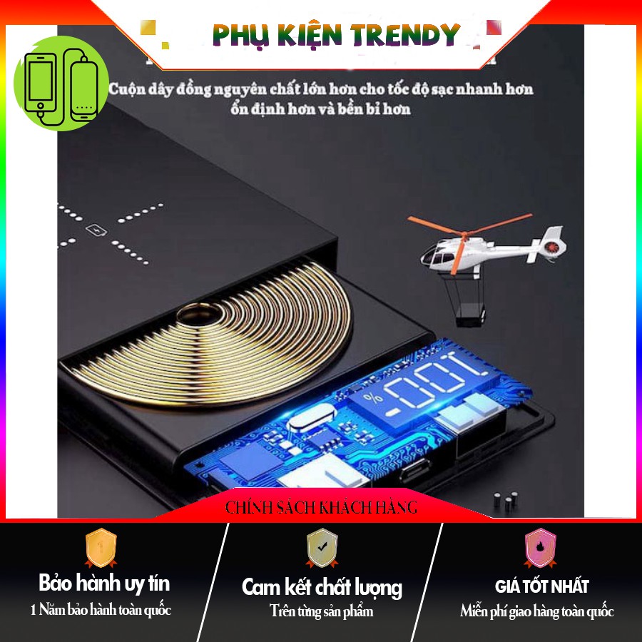 [HOT TREND] Pin Sạc Dự Phòng Không Dây TOVAOON 10.000 - 20.000mAh CHUẨN HÀNG AUTH