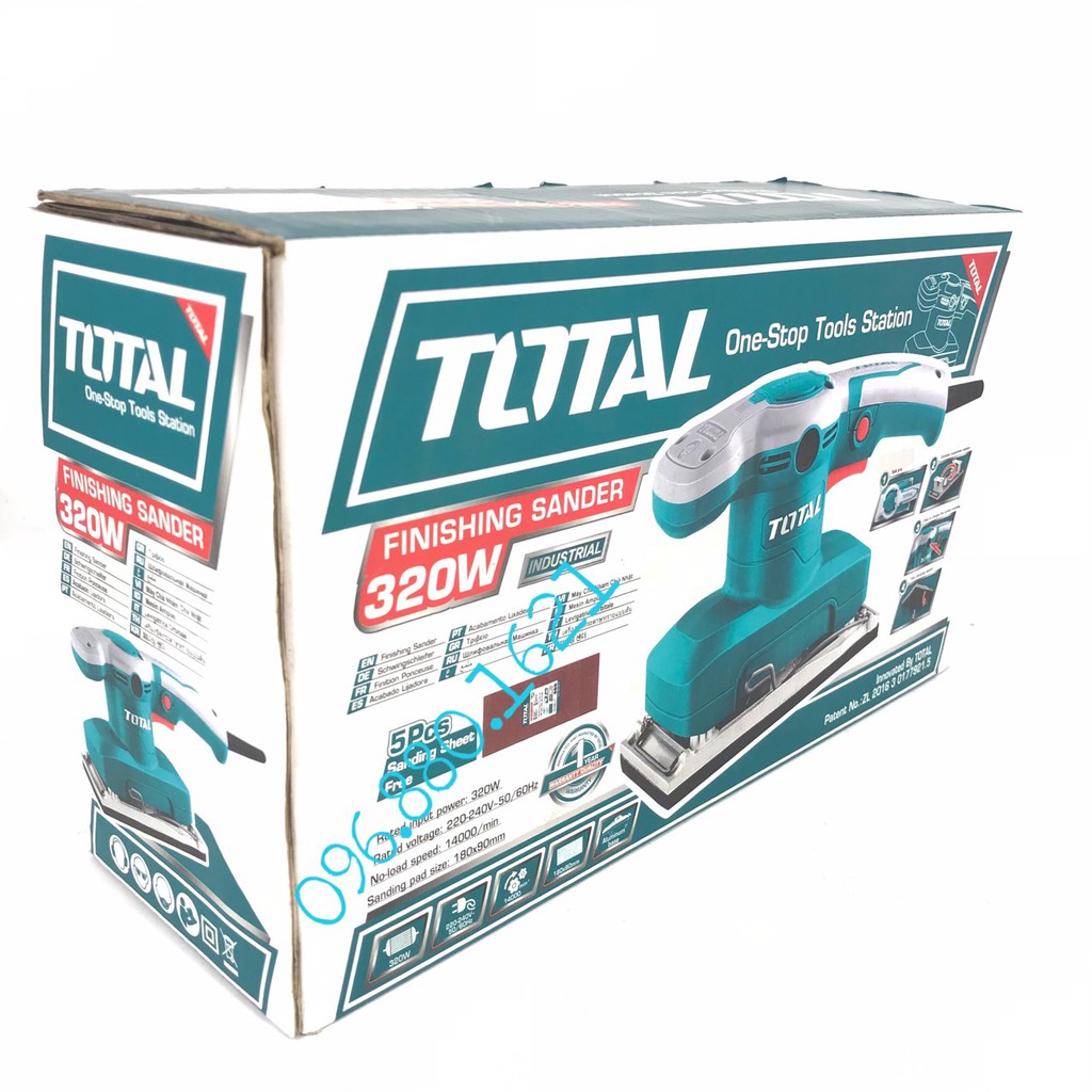 Máy chà nhám chữ nhật 320W Total