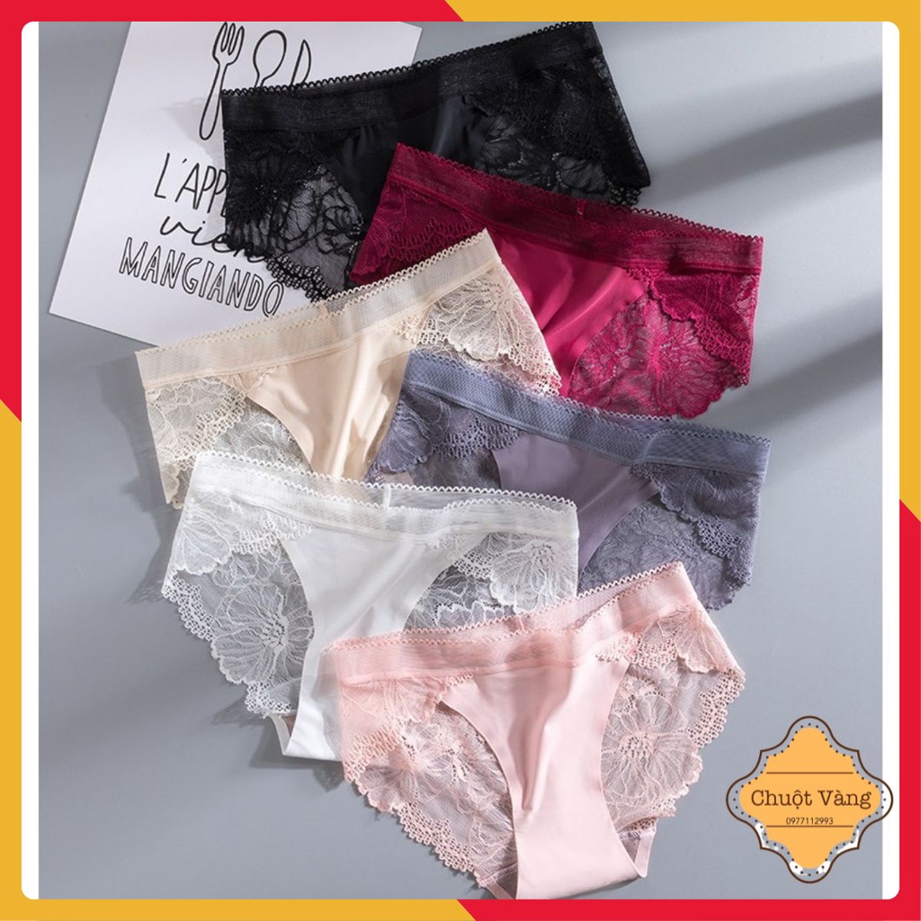 Quần Lót Su Đúc Pha Ren Hoa điệu đà ms 8423