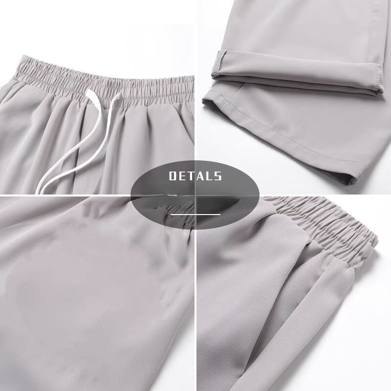 Quần Lửng Ống Rộng Bằng Lụa Mát Thời Trang Mùa Hè Dành Cho Nam