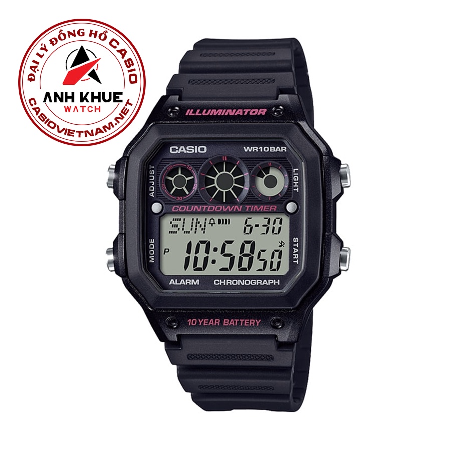 Đồng Hồ Casio Nam AE-1300WH-1A2 Dây Nhựa