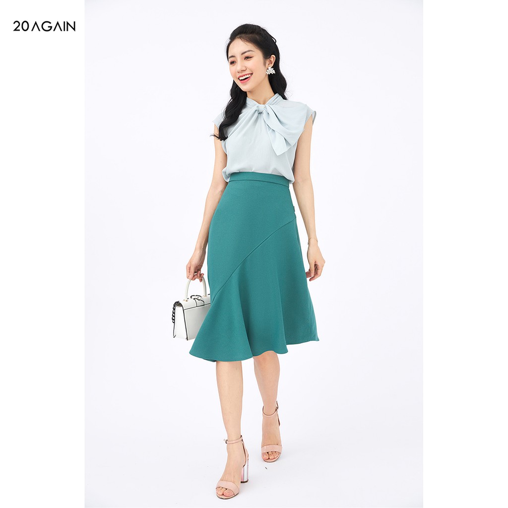 [Mã WABR20AG15 giảm 10% đơn 99K] Chân váy A vạt lệch 20Again, thiết kế nữ tính dịu dàng JAA1477 | BigBuy360 - bigbuy360.vn